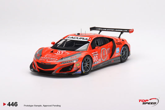 Topspeed 1:18 Acura NSX GT3 EVO22 #93 WTR Racers Edge Motorsports  2022 IMSA  Sebring 12Hr.