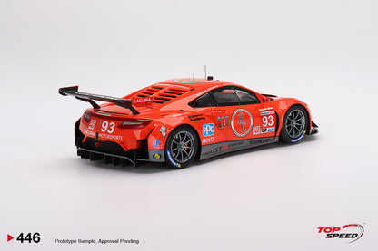 Topspeed 1:18 Acura NSX GT3 EVO22 #93 WTR Racers Edge Motorsports  2022 IMSA  Sebring 12Hr.