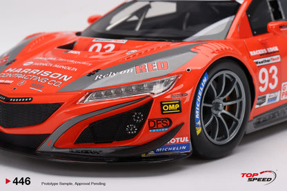 Topspeed 1:18 Acura NSX GT3 EVO22 #93 WTR Racers Edge Motorsports  2022 IMSA  Sebring 12Hr.