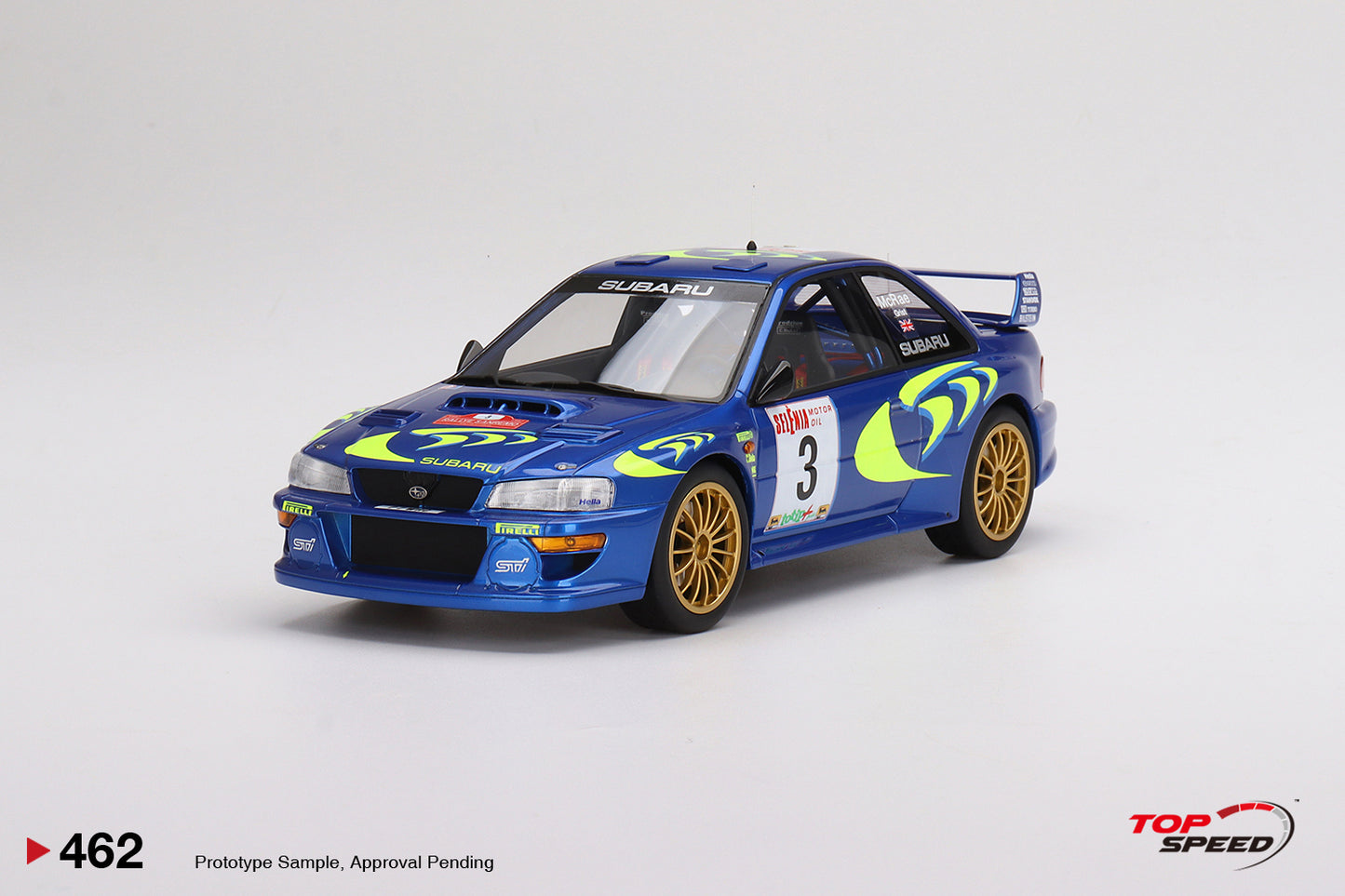 Topspeed 1:18 Subaru Impreza WRC97 1997 Rally Sanremo Winner #3