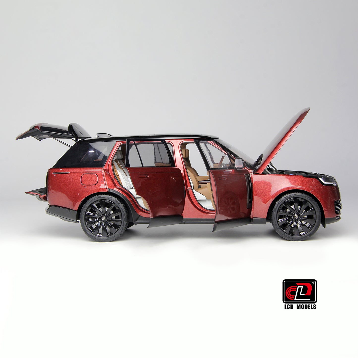 LCD 2022 Land Rover Range Rover SV Red w/ Black Wheels and Accents 1:18