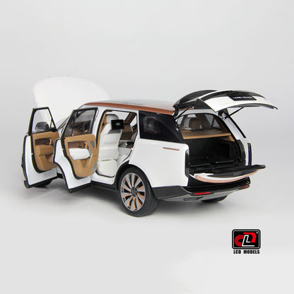 LCD 2022 Land Rover Range Rover SVA White w/ Bronze Accents 1:18