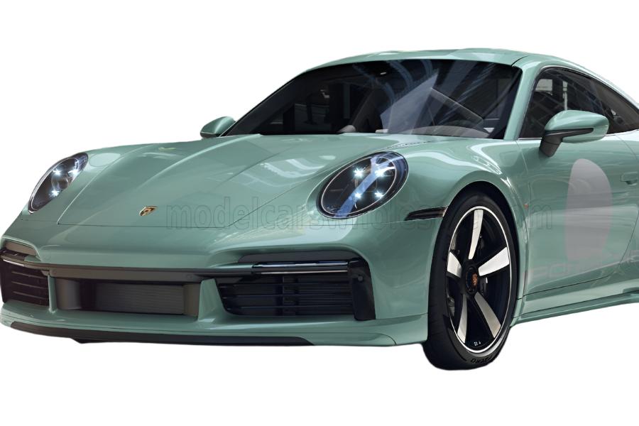 Minichamps 2022 Porsche 911 992 Sport Classic Green Metallic w/ White Stripes 1:18