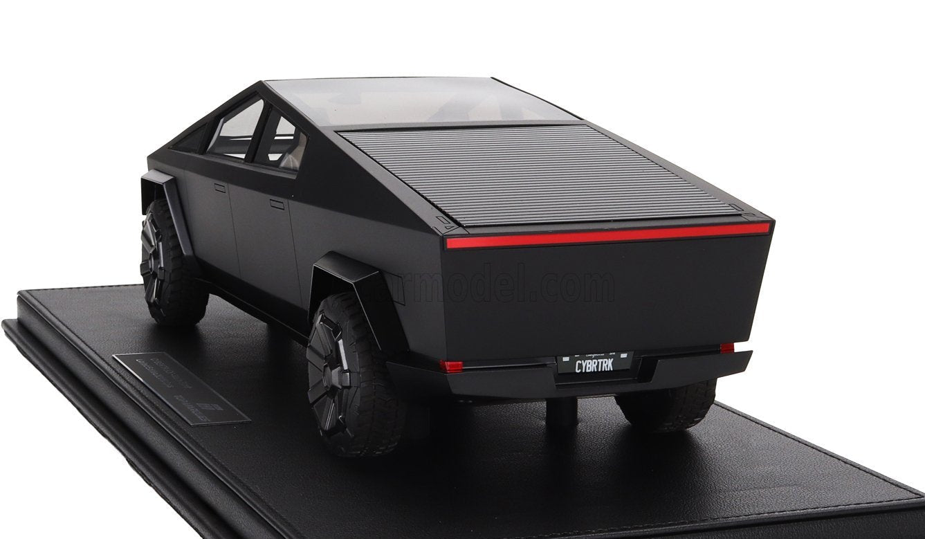 Top Marques Tesla Cybertruck Matte Black 1:18 Scale Model WITH DISPLAY CASE