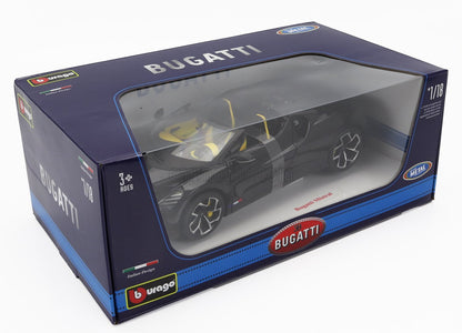 Bburago 2023 Bugatti W16 Mistral Black 1:18