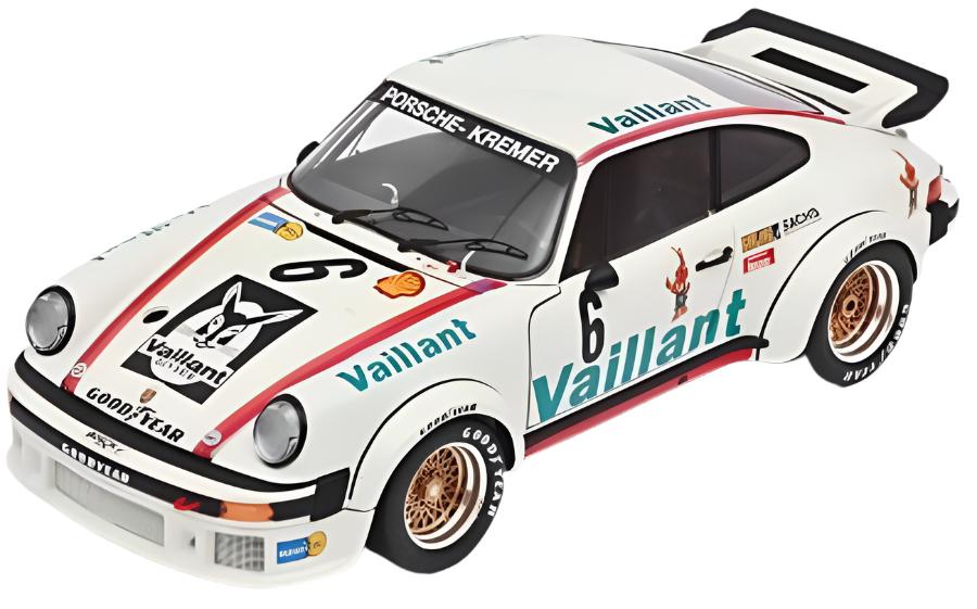 Schuco 1976 Porsche 911 934 RSR 3.0 Turbo Team Vaillant Kremer GT-EM No 6 DRM Norisring White 1:18