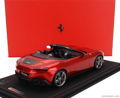 BBR 2023 Ferrari Roma Spider Tetto Aperto Rosso Magma 1:18