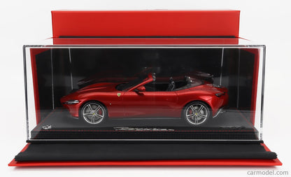 BBR 2023 Ferrari Roma Spider Tetto Aperto Rosso Magma 1:18