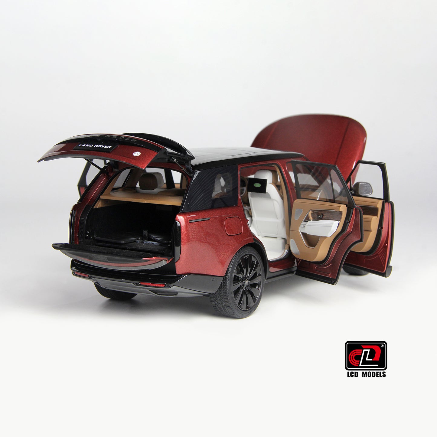 LCD 2022 Land Rover Range Rover SV Red w/ Black Wheels and Accents 1:18