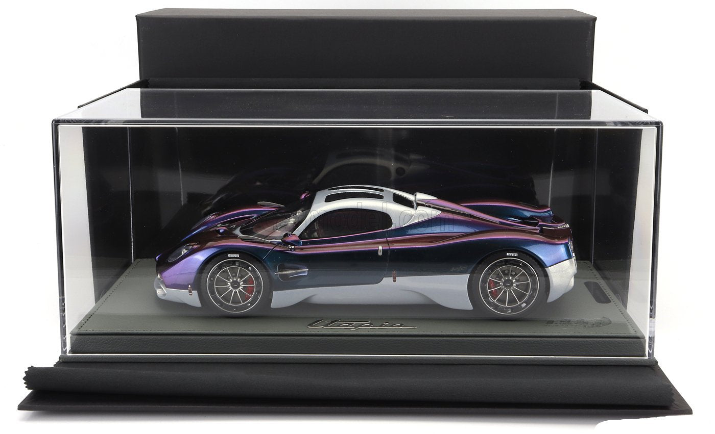 BBR 2022 Pagani Utopia Chameleon Purple Blue Metallic WITH DISPLAY 1:18