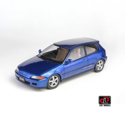 LCD 1993 Honda Civic SiR II EG6 V-Tech Hatchback Blue w/ Scissor Lift 1:18