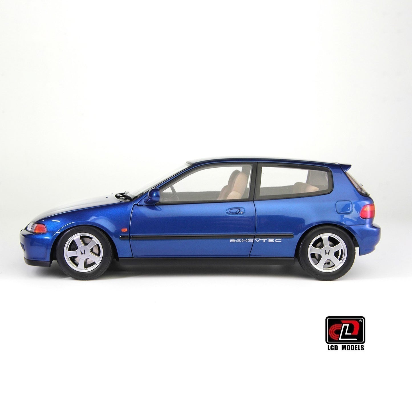 LCD 1993 Honda Civic SiR II EG6 V-Tech Hatchback Blue w/ Scissor Lift 1:18