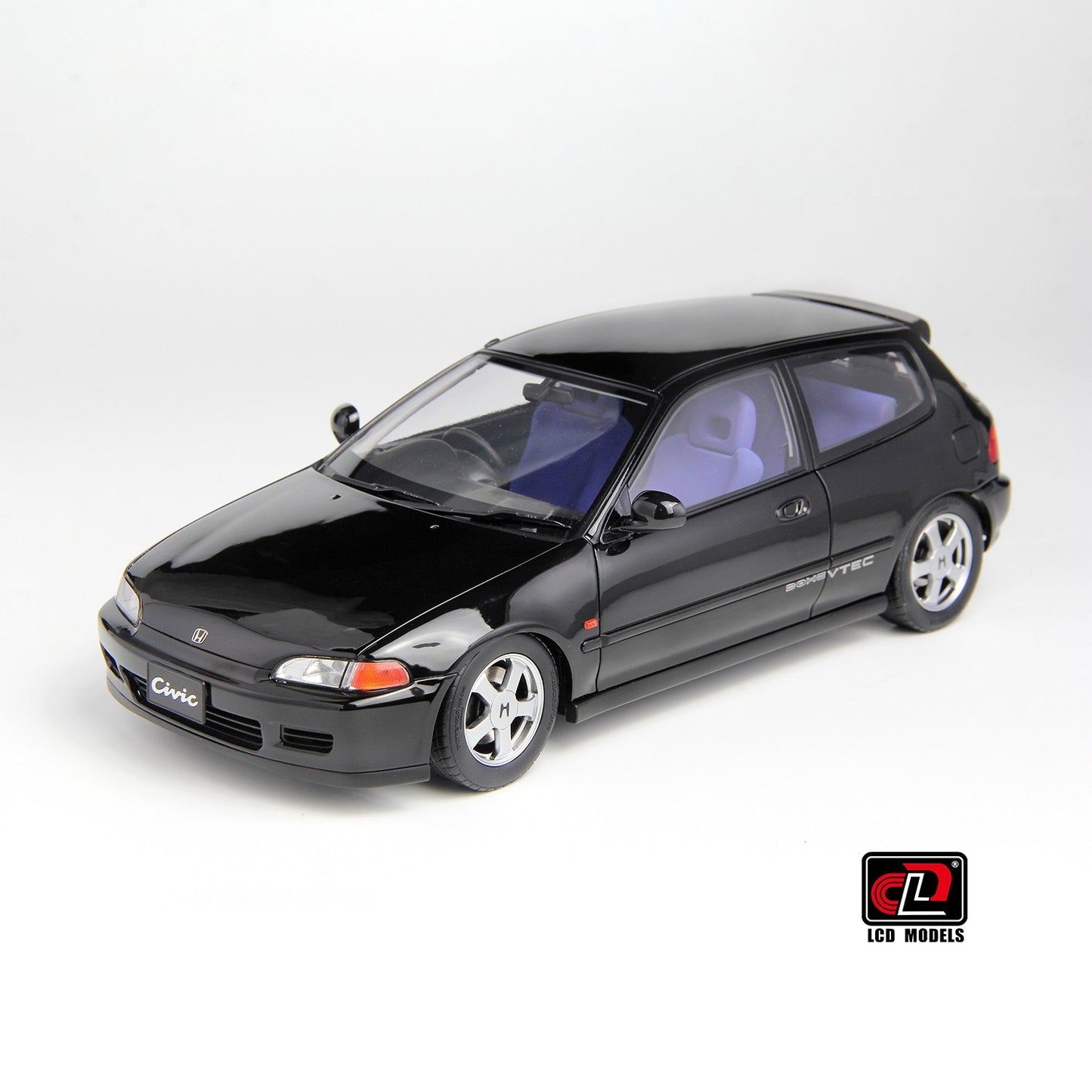 LCD 1993 Honda Civic SiR II EG6 V-Tech Hatchback Black w/ Scissor Lift 1:18