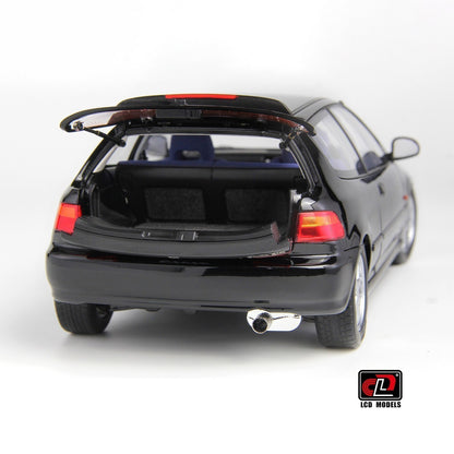 LCD 1993 Honda Civic SiR II EG6 V-Tech Hatchback Black w/ Scissor Lift 1:18