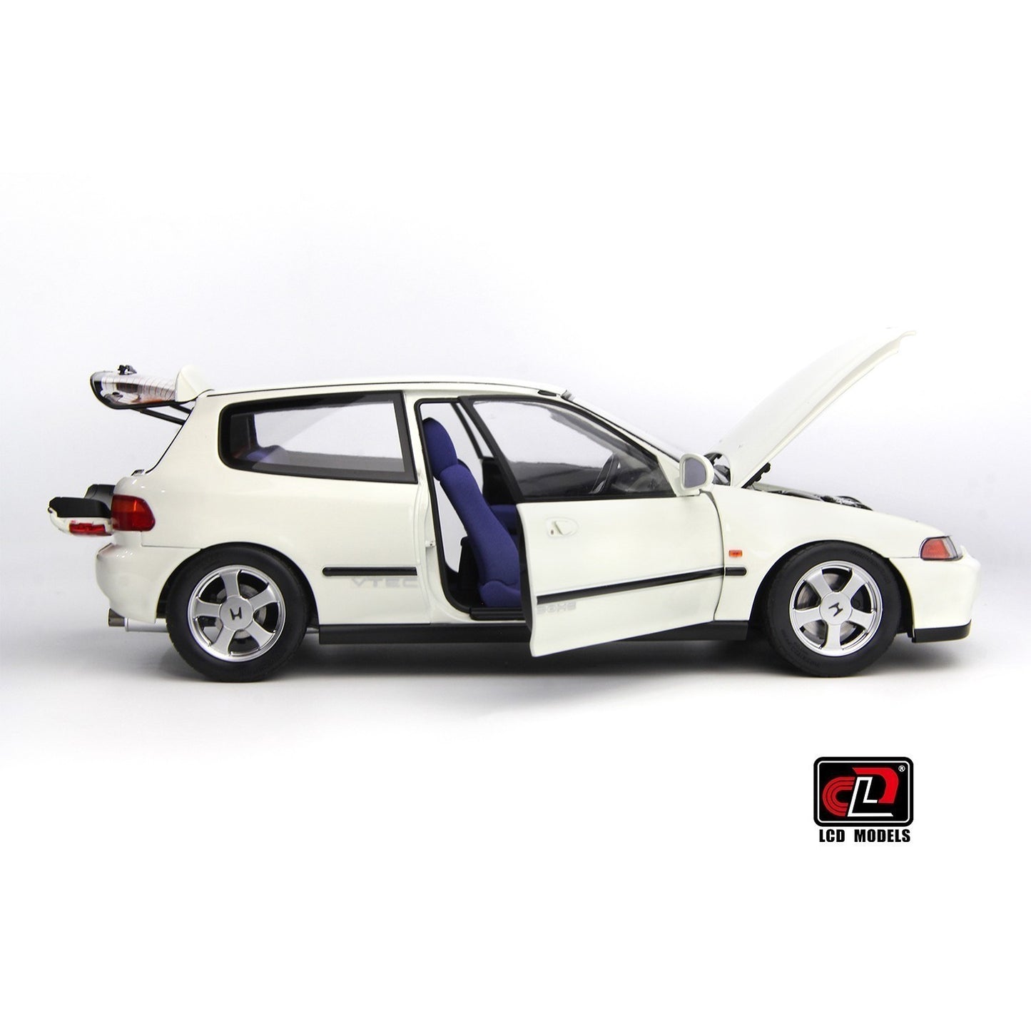 LCD 1993 Honda Civic SiR II EG6 V-Tech Hatchback White 1:18