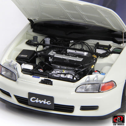 LCD 1993 Honda Civic SiR II EG6 V-Tech Hatchback White 1:18