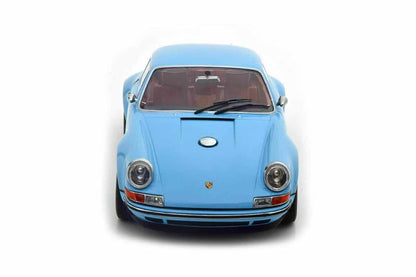 KK Scale 2014 Rendition Porsche 911 by Singer Coupe Gulf Blue w/ Orange Wheels 1:18