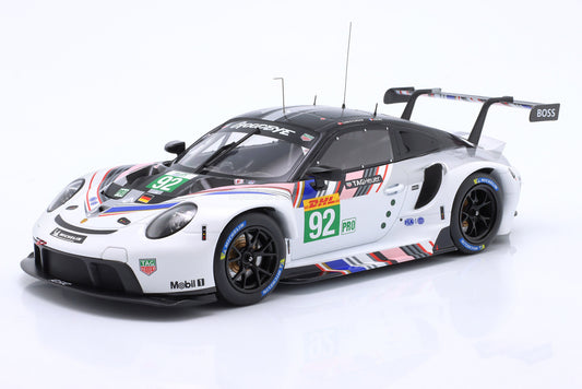 Ixo 2018 Porsche 911 991.2 GT3 RSR-19 No 92 Goodbye Team Porsche GT WEC 8hr 2022 1:18