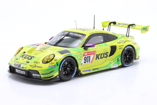 Ixo 2023 Porsche 911 992 GT3 R Team Manthey EMA No 911 IMSA 24hr Nurburgring 2023 Yellow 1:18