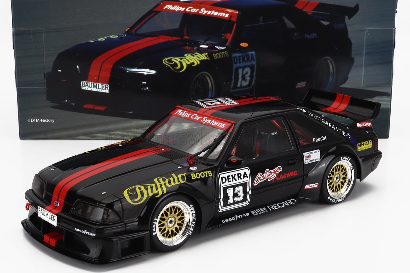 Werk83 1993 Ford USA Mustang 5.0 Dekra No 13 DTM Season 1993 Jurgen Feucht Black 1:18