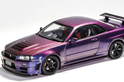 Motorhelix 1999 Nissan Skyline GT-R R34 (BNR34) CRS RHD Midnight Purple III (Chameleon) 1:18