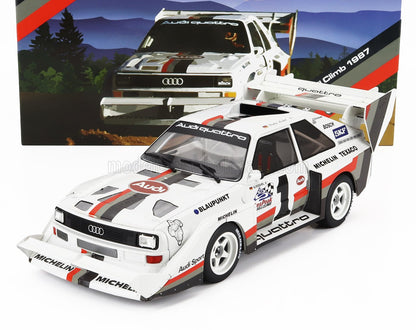 Werk83 Audi Quattro Sport S1 E2 No 1 Winner Rally Pikes Peak 1987 w/ Collector's Box 1:18