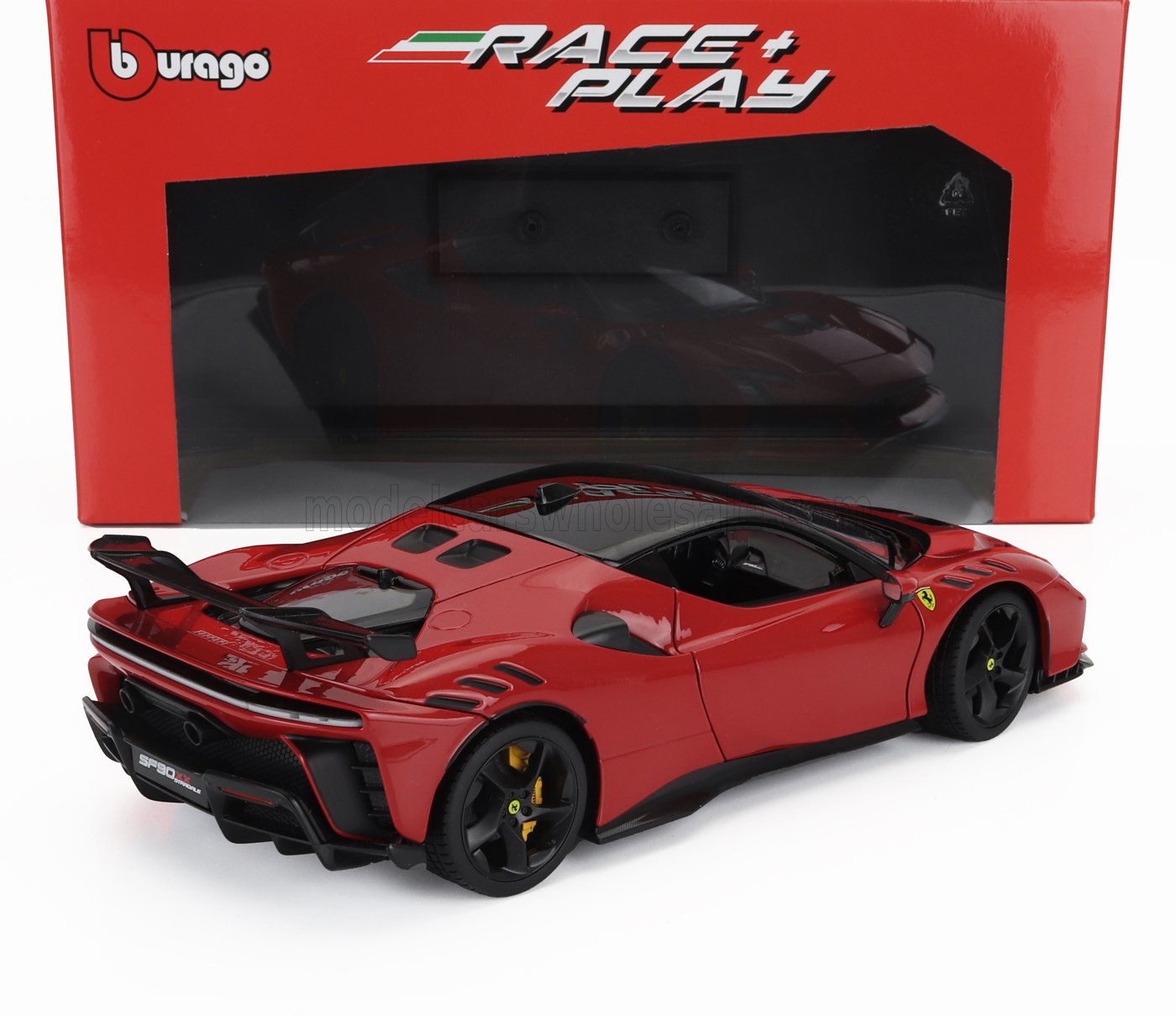 Bburago 2024 Ferrari SF90XX Stradale Rosso Corsa Ferrari Red 1:18