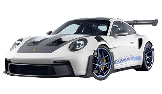 Norev 2022 Porsche 911 992 GT3 RS w/ Weissach Package White w/ Indigo Blue Wheels & Deco 1:18