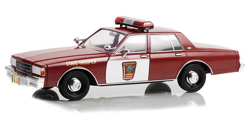 Greenlight 1987 Chevy Caprice Minnesota State Trooper Cruiser from Fargo Red 1:18