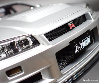 Ignition-Model Nissan Nismo GT-R R34 (BNR34) Z-tune RHD Silver 1:18