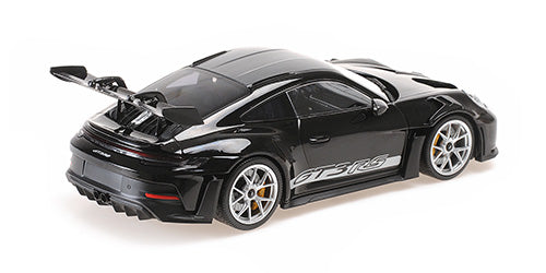 Minichamps 2023 Porsche 911 992 GT3 RS Black w/ Weissach Package, Silver Wheels and Deco 1:18 SEALED