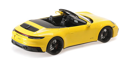 Minichamps 2020 Porsche 911 992 Carrera 4 GTS Cabriolet Racing Yellow 1:18 SEALED