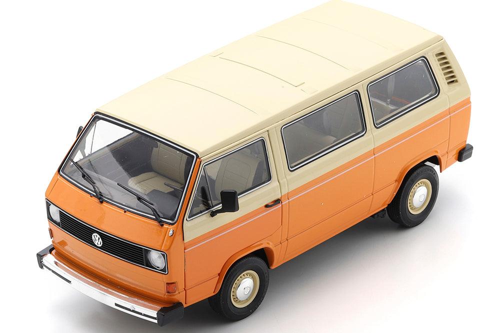 Schuco 1978 Volkswagen T3a MiniBus Orange and Cream 1:18