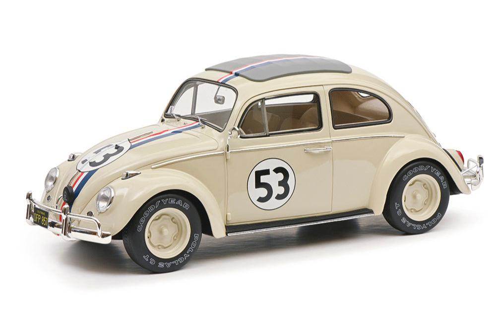 Schuco 1963 Volkswagen Beetle Herbie the Love Bug No 53 Cream 1:18