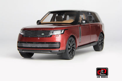 LCD 2022 Land Rover Range Rover SV Red w/ Black Wheels and Accents 1:18