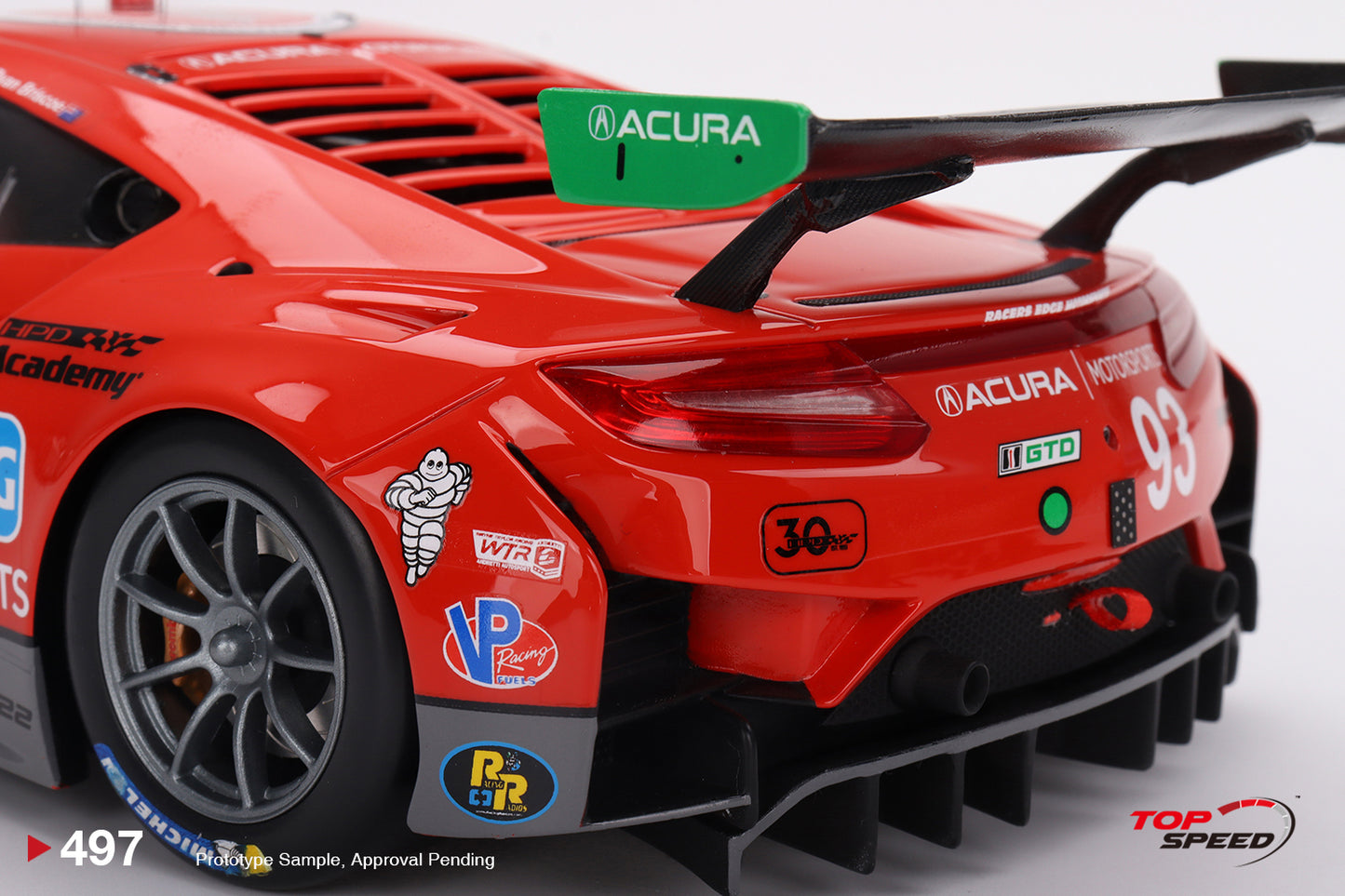 Topspeed 1:18 Acura NSX GT3 EVO22 #93 Harrison Contracting Company Racers Edge Motorsports with WTR Andretti 2023 IMSA Daytona 24 Hrs