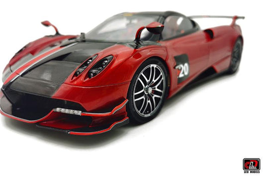 LCD Pagani Huayra BC Roadster Red & Carbon 1:18