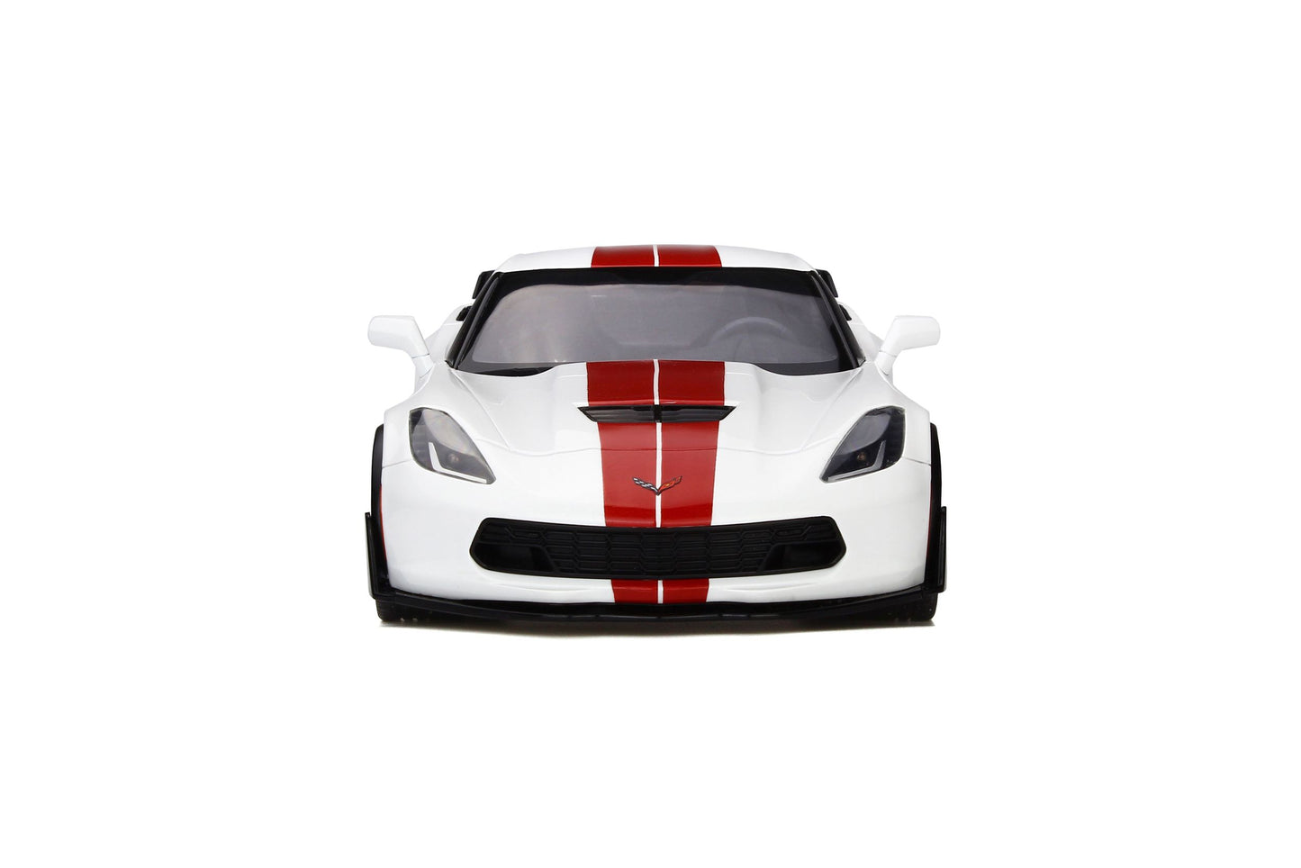 GT Spirit 2017 Chevy Corvette C7 Z06 Artic White w/ Red Stripes 1:18