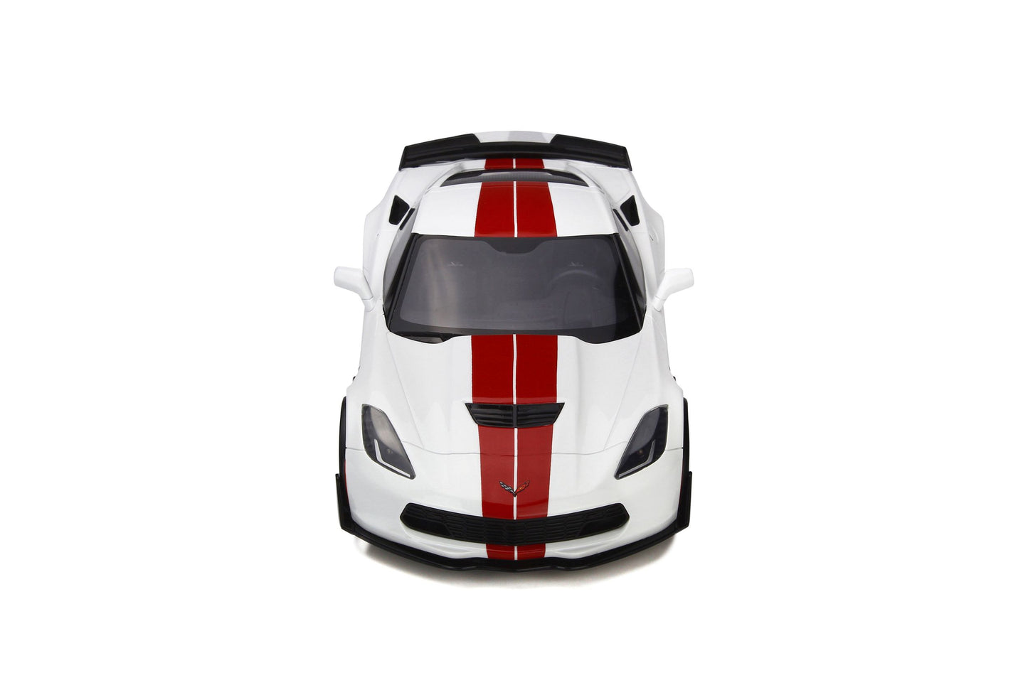 GT Spirit 2017 Chevy Corvette C7 Z06 Artic White w/ Red Stripes 1:18