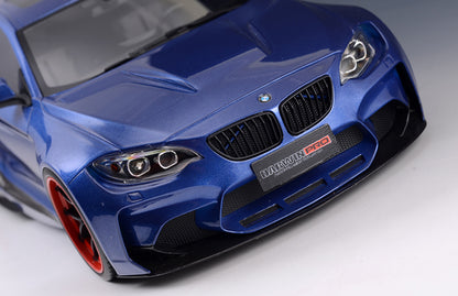 GLM-Models 2015 BMW 2 Series M235 Darwinpro MTC Black Sails Widebody Blue Metallic 1:18