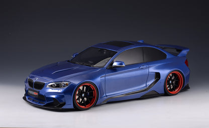 GLM-Models 2015 BMW 2 Series M235 Darwinpro MTC Black Sails Widebody Blue Metallic 1:18