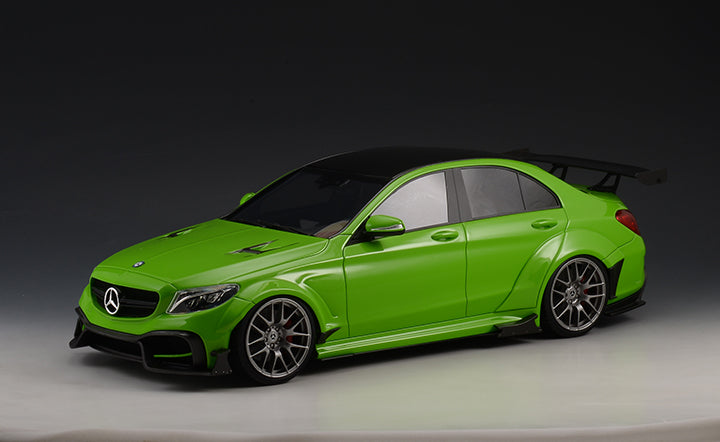 GLM-Models 2019 Mercedes Benz C Class C63S AMG Darwinpro Widebody Lime Green 1:18