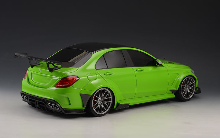 GLM-Models 2019 Mercedes Benz C Class C63S AMG Darwinpro Widebody Lime Green 1:18