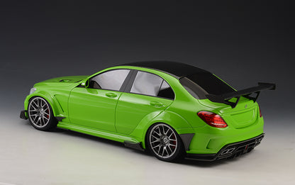 GLM-Models 2019 Mercedes Benz C Class C63S AMG Darwinpro Widebody Lime Green 1:18