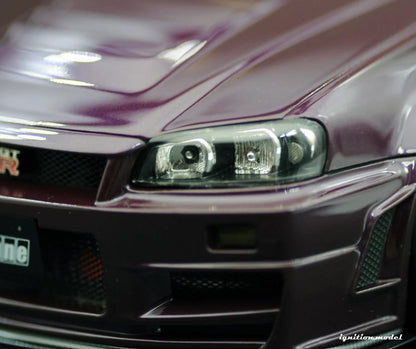 Ignition-Model Nissan Nismo GT-R R34 (BNR34) Z-tune RHD Midnight Purple 1:18