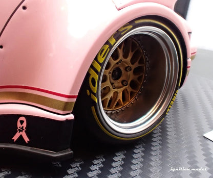 Ignition-Model Porsche 911 RWB 930 Pink Southern Cross w/ Gold Work M1 Wheels 1:18