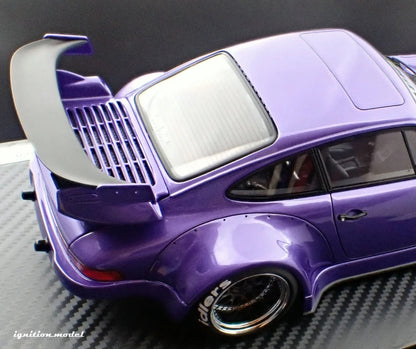 Ignition-Model Porsche 911 RWB 930 Purple w/ Gunmetal Polished Work M1 Wheels 1:18