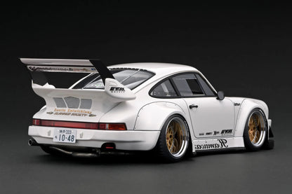 Ignition-Model Porsche 911 RWB 930 Kamiwaza White w/ Gold Work M1 Wheels 1:18