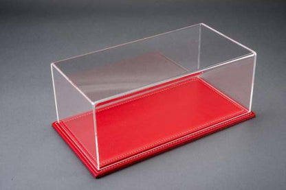 Atlantic Case Maranello Premium Acrylic Display Case w/ Red Leather Base w/ White Stitching 1:18