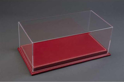 Atlantic Case Mulhouse Premium Acrylic Display Case w/ Red Leather Base w/ White Stitching 1:18